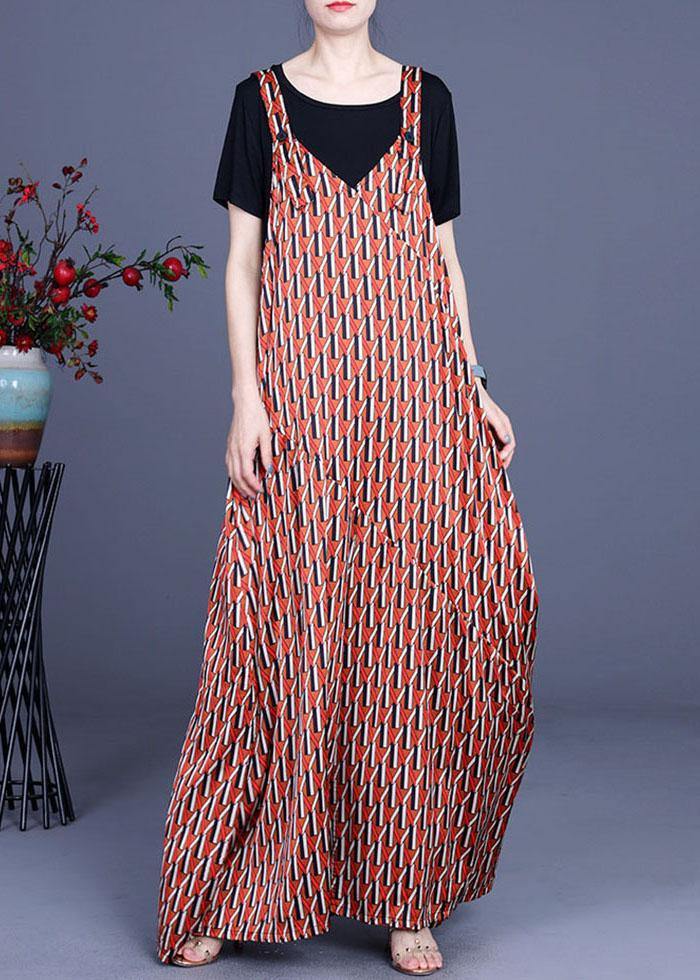 Summer Jumpsuit + Milk T-shirt Two Piece Set