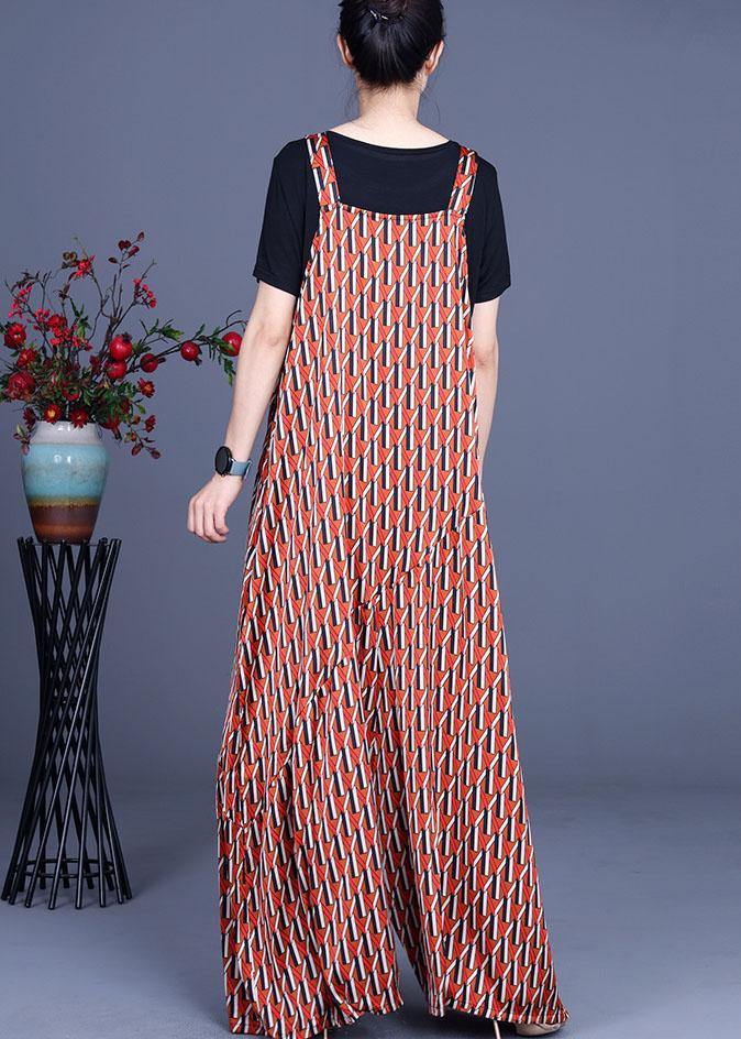 Summer Jumpsuit + Milk T-shirt Two Piece Set