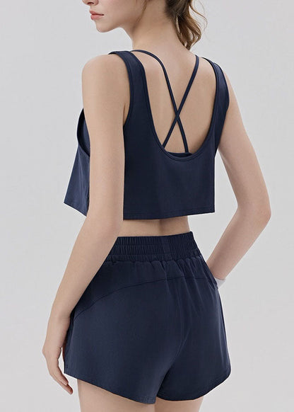 Summer Rose Sports Three Piece Tank Shorts Breathability