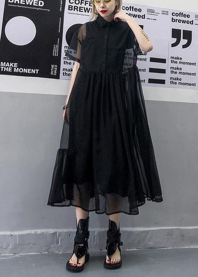 Temperament French Retro Mesh Dress, Two-piece Dress