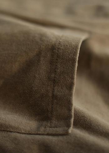 Thick Chocolate Outwear Stand Collar Zippered Outwear