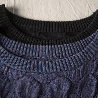 Fine Black and Blue Loose Thicken Sweater Dresses for