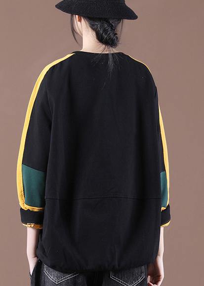 Trendy Black Casual Pullover Streetwear