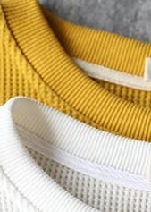 Trendy White Cotton Long sleeve Sweatshirts Top