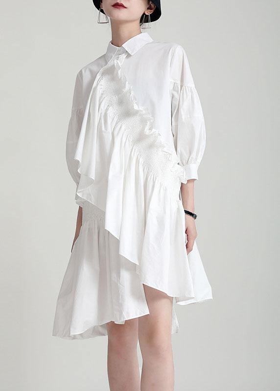 Unique Black Asymmetrical Design Patchwork Summer Robe Dresses