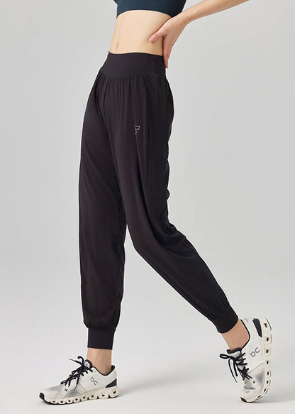 Unique Black High Waist Yoga Beam Pants