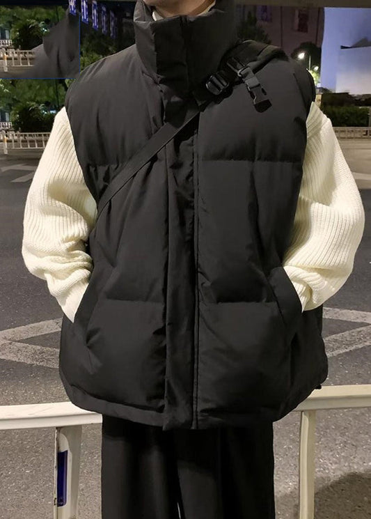 Unique Black Oversized Fine Cotton Filled Puffers Jackets Winter