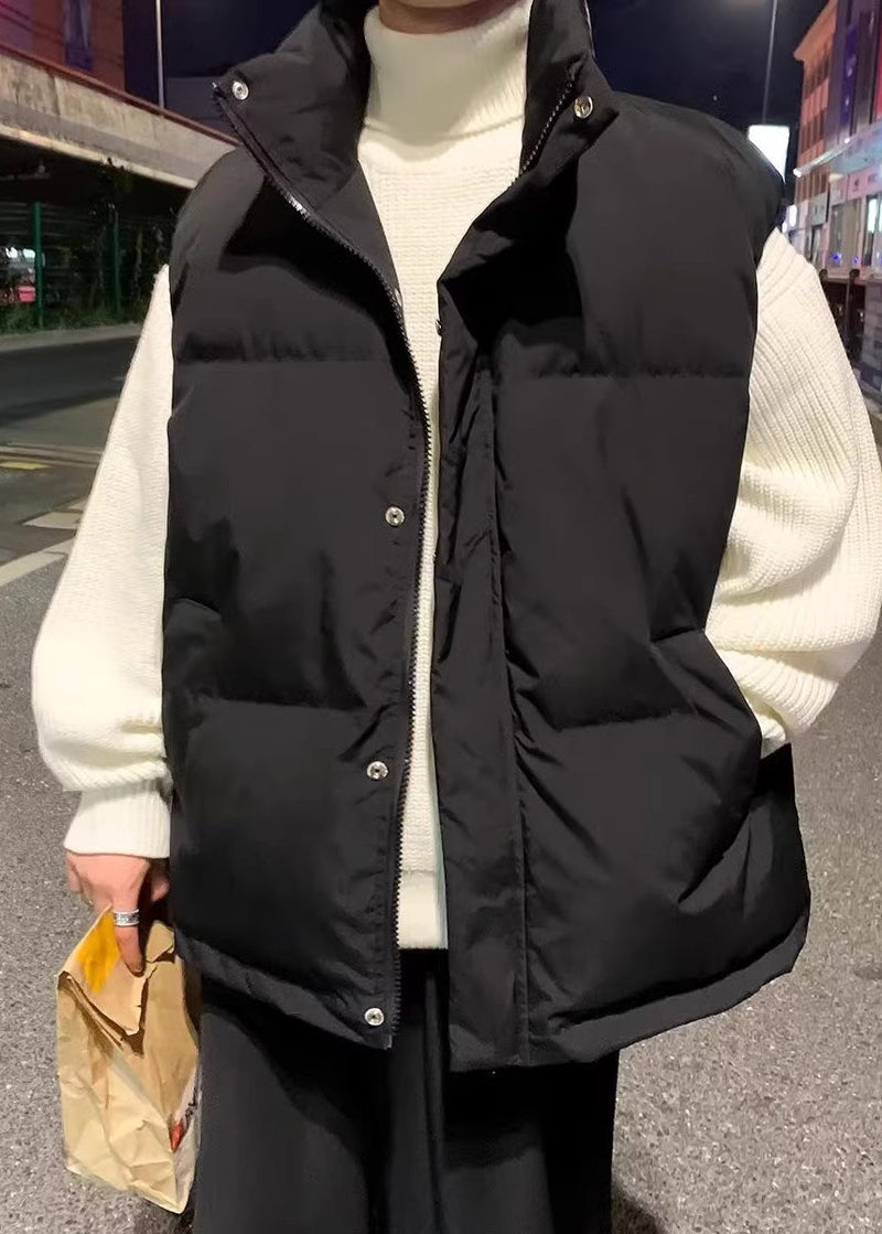 Unique Black Oversized Fine Cotton Filled Puffers Jackets Winter
