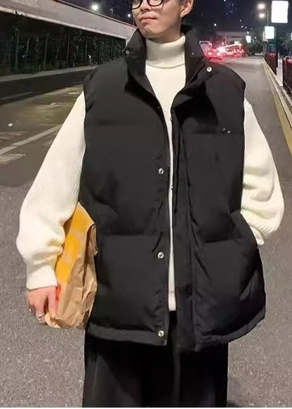Unique Black Oversized Fine Cotton Filled Puffers Jackets Winter