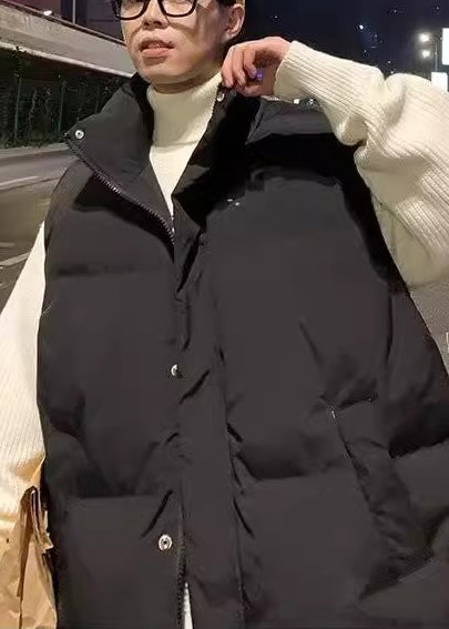 Unique Black Oversized Fine Cotton Filled Puffers Jackets Winter