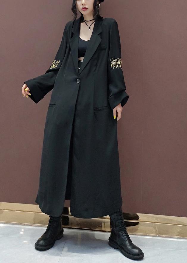 Unique Black Outfit Work Outfits Back Side Open Spring Outwear
