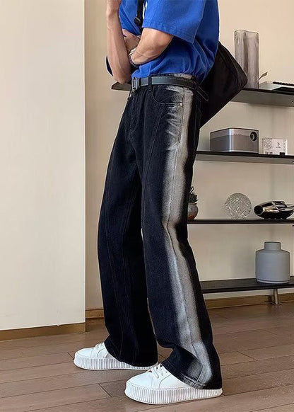 Unique Blue Pockets Denim Pants Clothing Fall