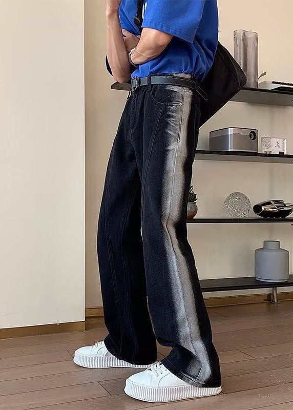 Unique Blue Pockets Denim Pants Clothing Fall