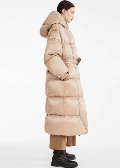 Unique Navy Hooded Pockets Thick Winter Duck Down Coat