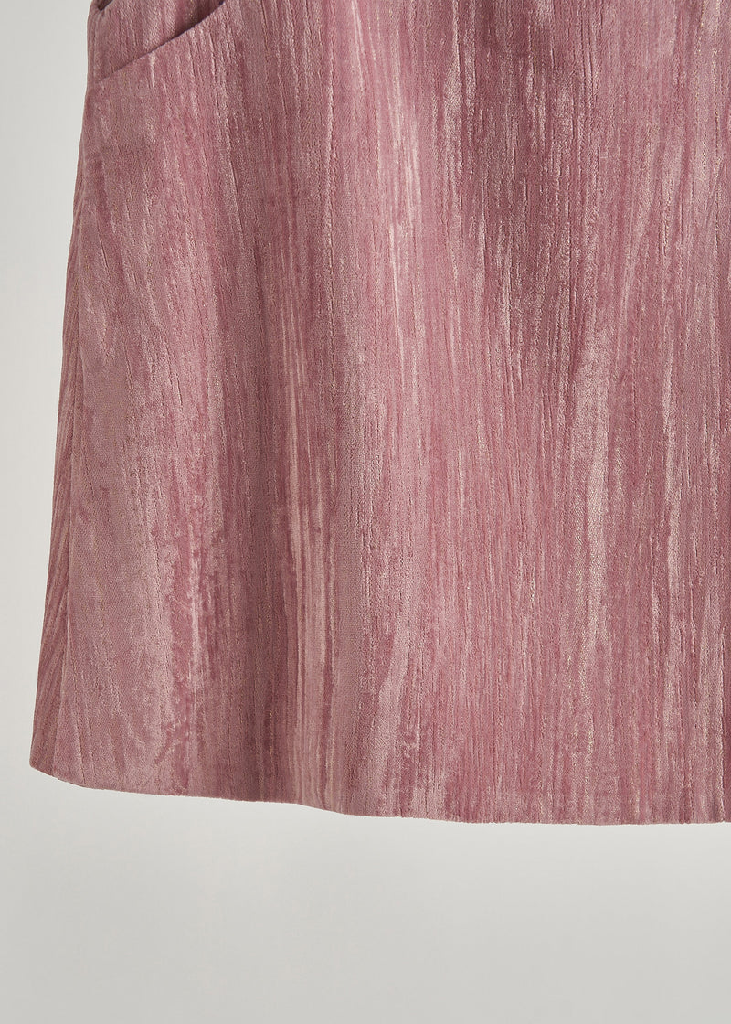 Unique Rose Decorated Silk Velour Vests Spring