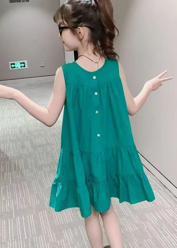 Unique Rose Ruffled Patchwork Cotton Kids Dress Summer