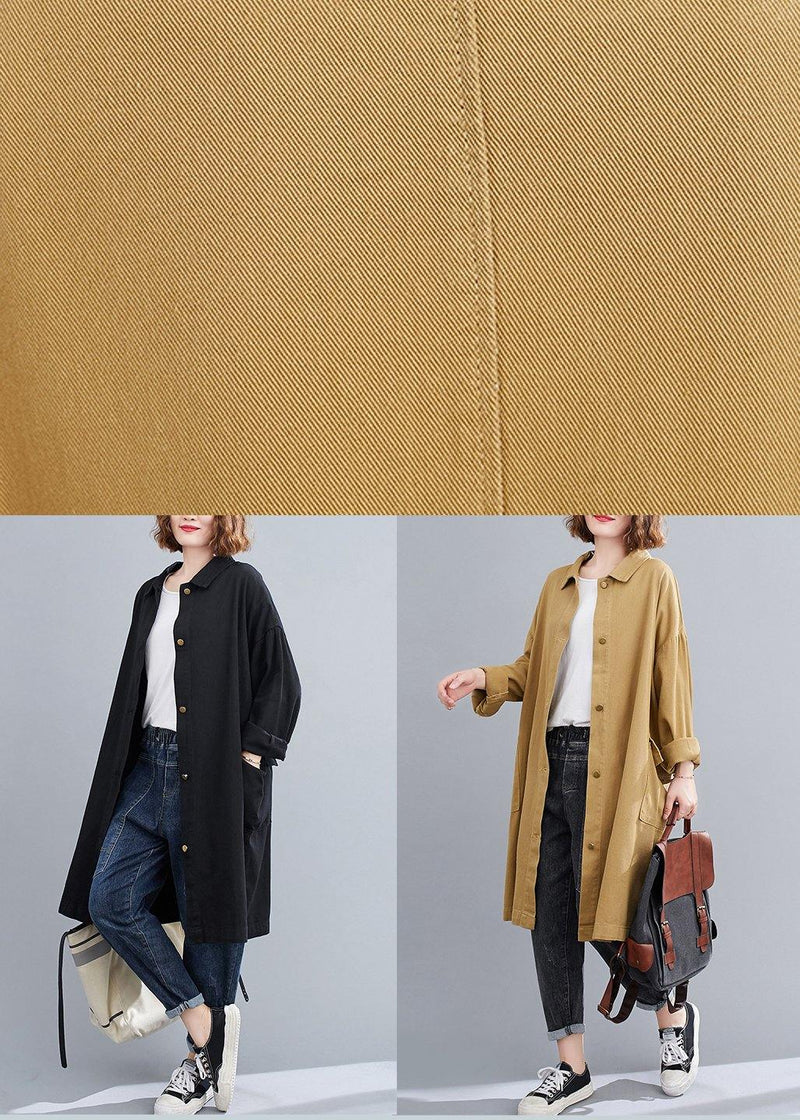 Unique Yellow Clothes for Lapel Patchwork Daily Spring Blouses