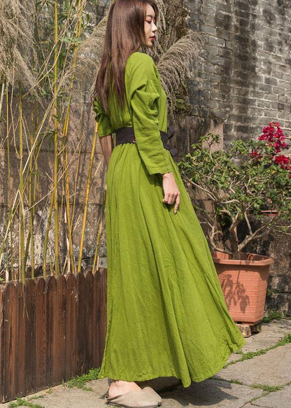 Unique Big Hem Cotton Robes Inspiration Olive Dresses Summer