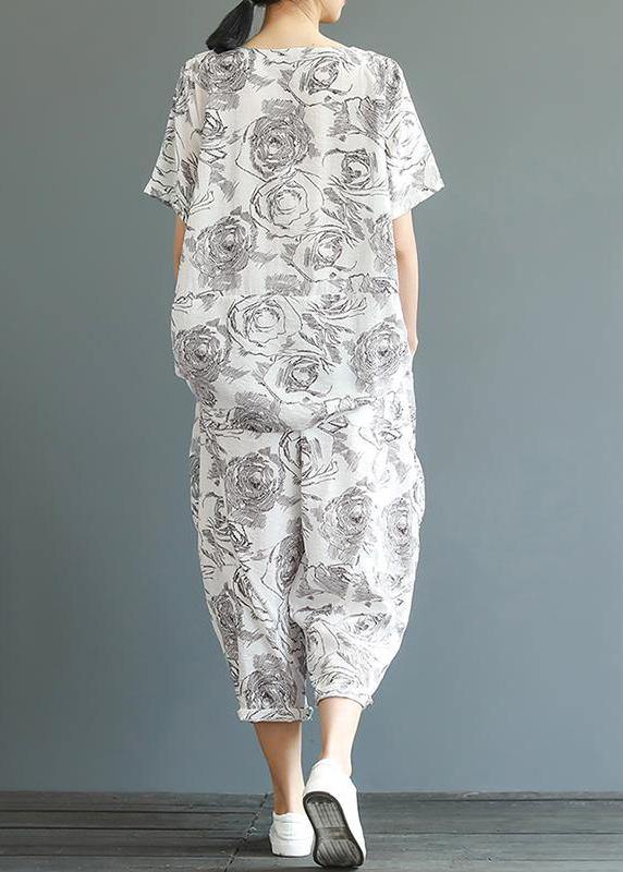 Unique Cotton Printed T-shirt and Harem Pantsvintage Printed T-shirt and Harem Pants