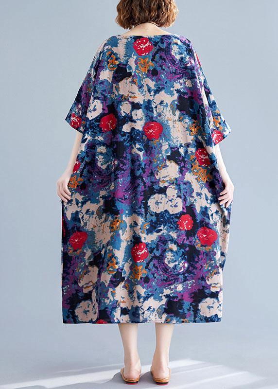 Unique Cotton Dresses O Neck Baggy Maxi Dresses