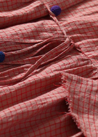 Unique High Waist Linen Spring Dresses Ideas Red Plaid Dresses