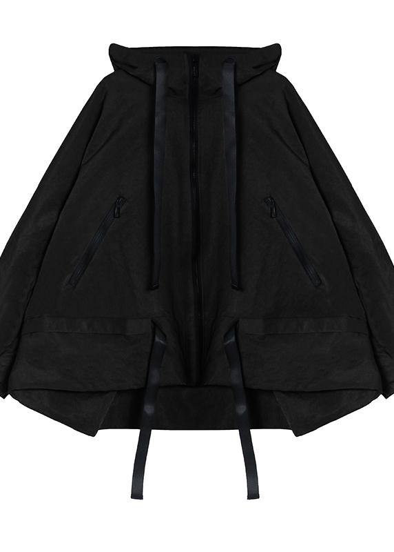 Unique Hooded Pockets Fall Coat Army Green Baggy Coat