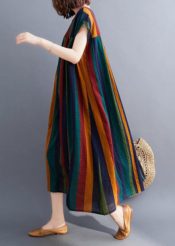 Unique Gray Geometry Clothes O Neck Large Hem Love Summer Dresses
