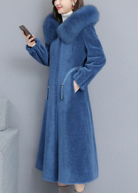 Beige Nail Bead Thick Winter Long Sleeve Parka