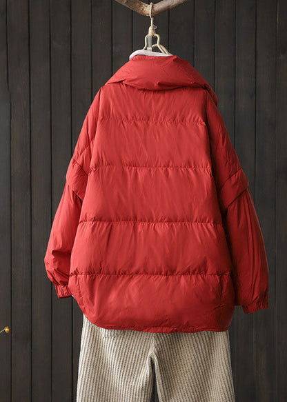 Black Cinched Duck Down Coat Winter