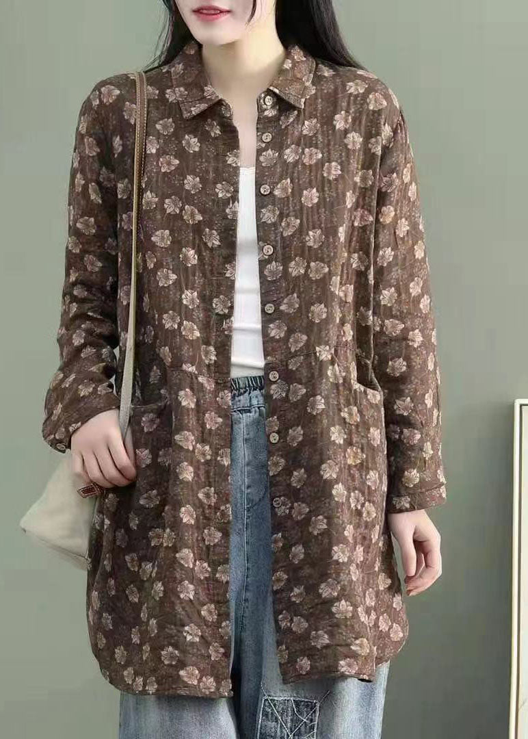 Blue Peter Pan Collar Button Side Open Shirt Tops Spring