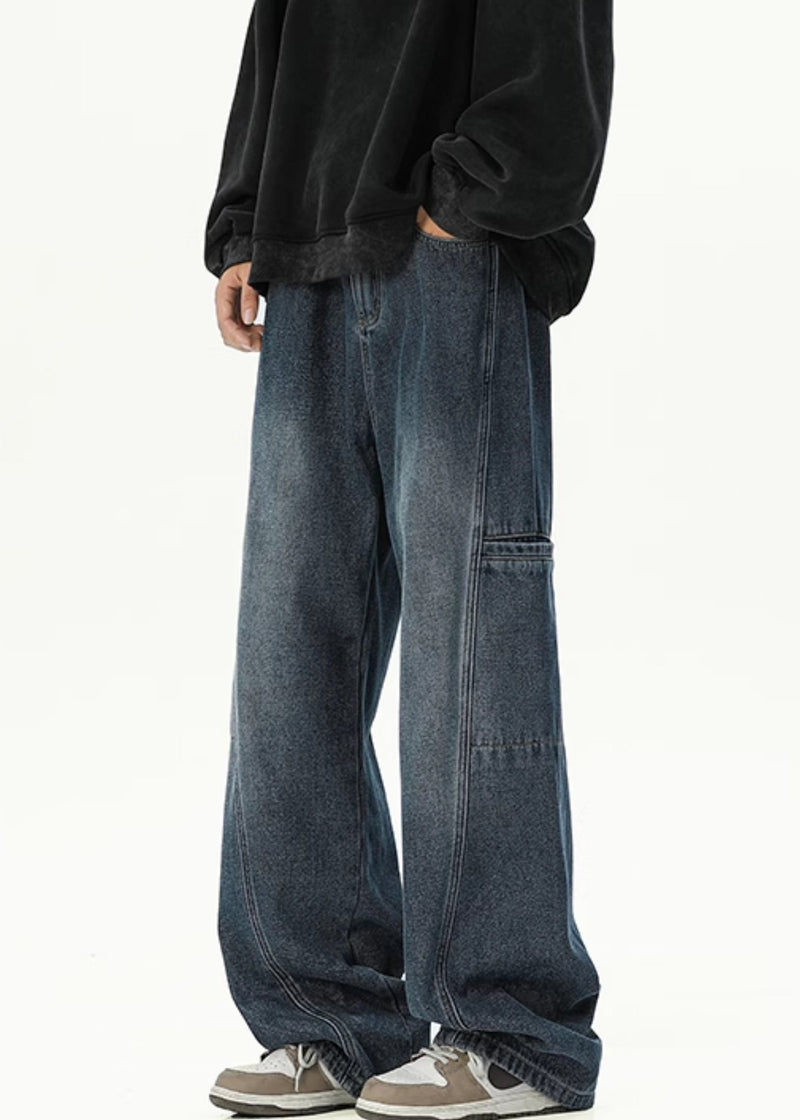Coffee Pockets Original Design Denim Pants Spring