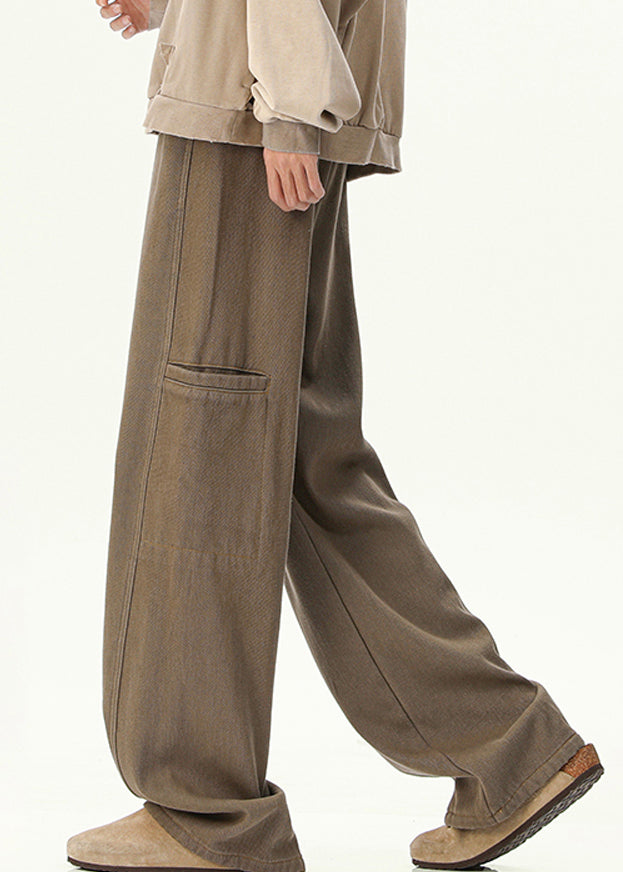 Coffee Pockets Original Design Denim Pants Spring