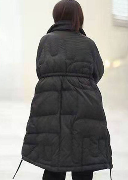 Duck Egg Green Cinched Thick Duck Down Down Coat Winter