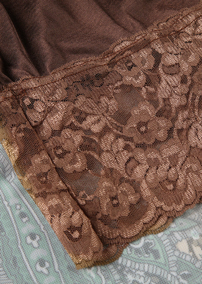 Green Print Lace Patchwork Skirts Summer