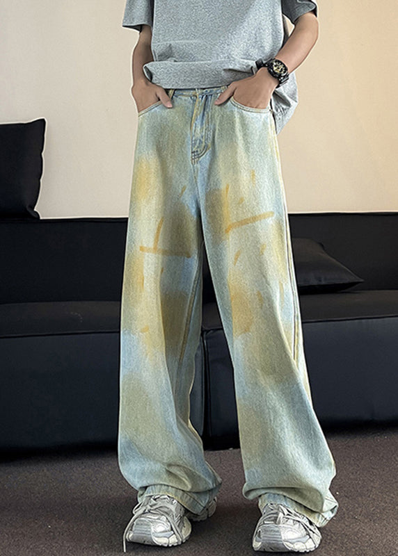 Light Green Pockets High Waist Wide Leg Pants