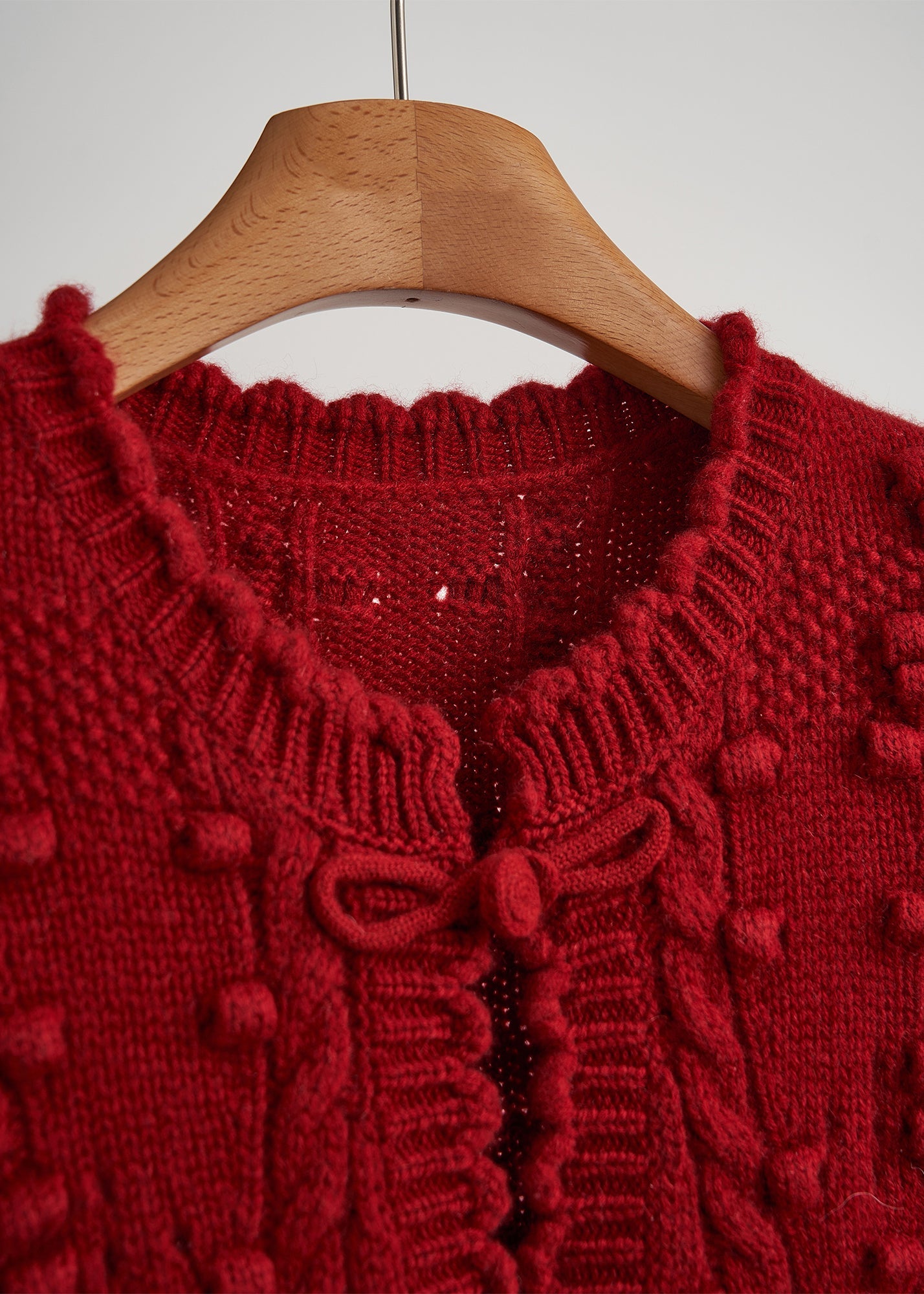 Mulberry Chinese Button Knit Vest Tops Spring