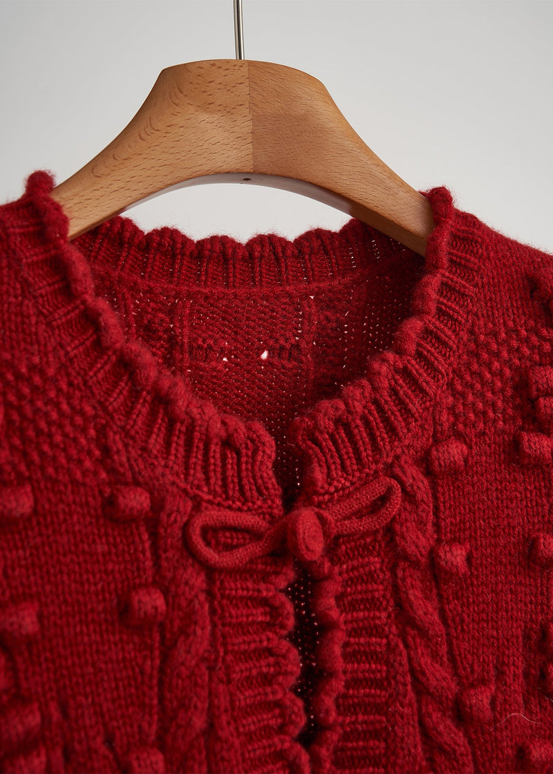 Mulberry Chinese Button Knit Vest Tops Spring