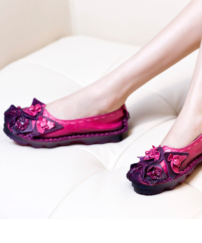 Splicing Penny Loafers Rose Genuine Leather