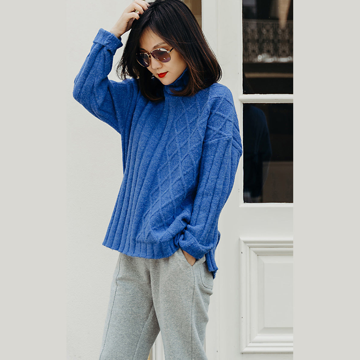 Sweater Weather Spring Blue Diy Knitwear Low High Design