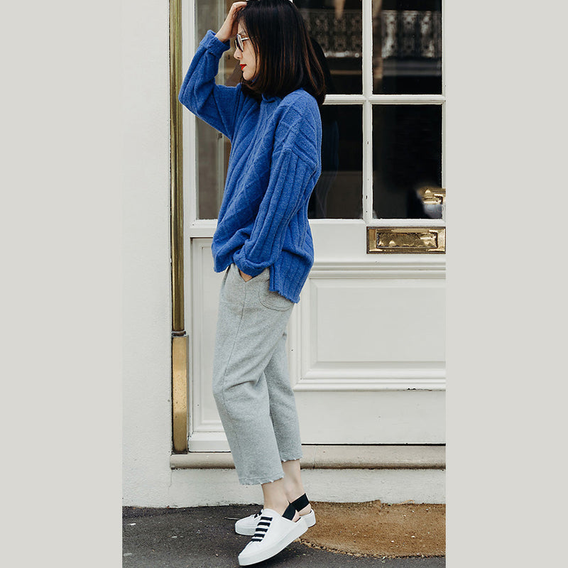 Sweater Weather Spring Blue Diy Knitwear Low High Design