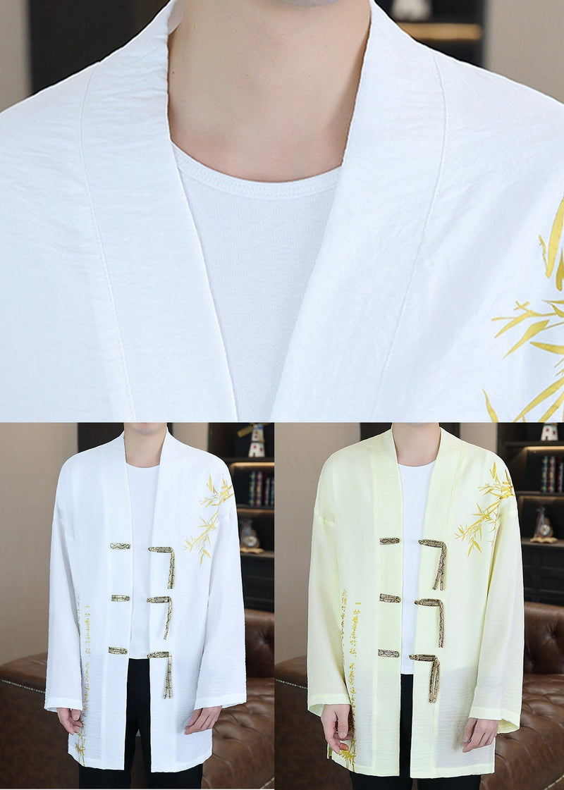White V Neck Upf 50+ Coat Long Sleeve