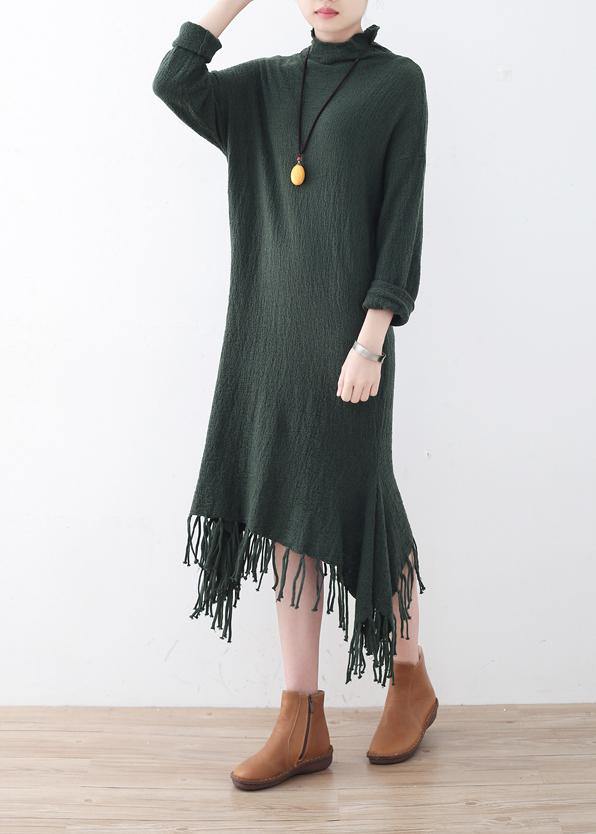 Green Sweater Wardrobes Quotes High Neck Big Fall Sweater Dress
