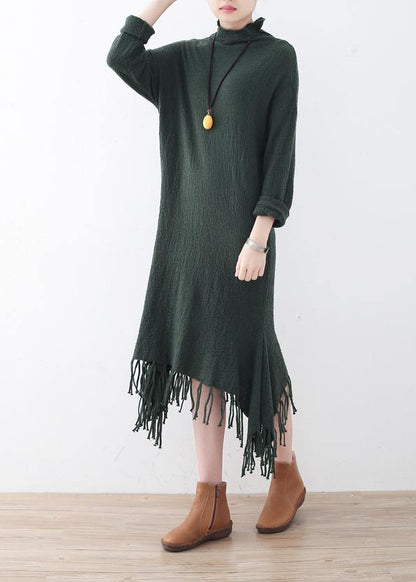 Green Sweater Wardrobes Quotes High Neck Big Fall Sweater Dress