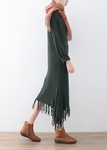 Green Sweater Wardrobes Quotes High Neck Big Fall Sweater Dress