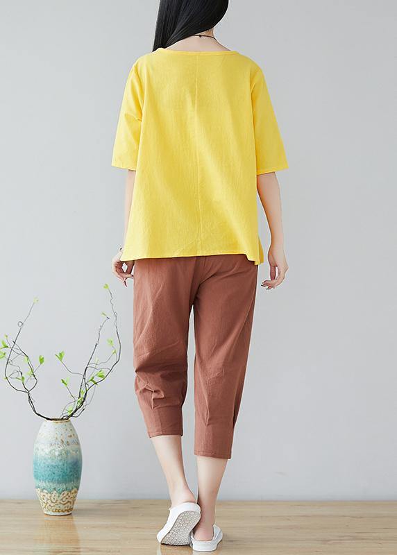 Vivid Elastic Waist Cotton Tutorials Khaki Harem Pants