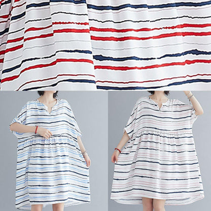 Vivid O Neck Summer Quilting Dresses Ideas Red Striped Dress