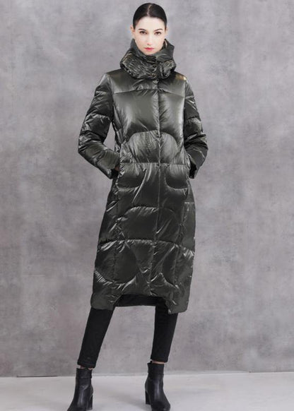 Warm Loose Fitting Winter Jacket Hooded Winter Outwear Black Winter Duck Down Coat