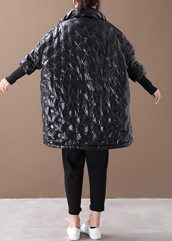 Warm Jackets Coats Black Stand Collar Zippered Goose Down Coat