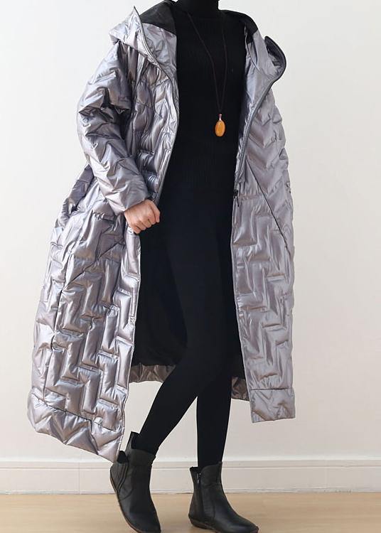 Warm Green Glossy Down Coat Winter Hoodedwomens Parka Thick Jackets