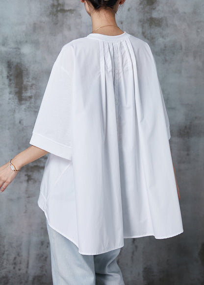 Black Cotton Pullover Sweatshirt Oversized Half Sleeve